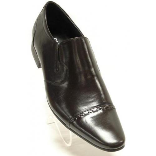 Encore By Fiesso Black Genuine Leather Loafer Shoes FI6555
